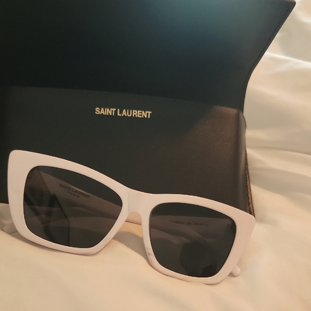 Saint Laurent Cream Sunglasses New ,perfect ,stylish